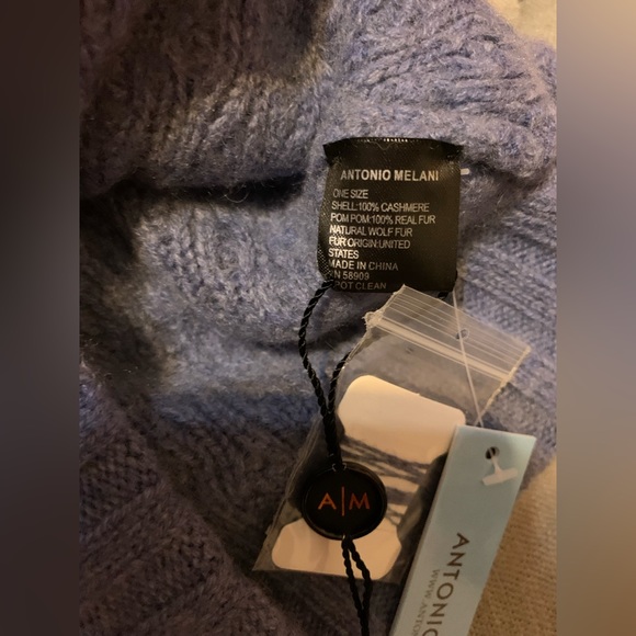 Antonio Melani Taylor cashmere and fur beanie - Picture 5 of 5